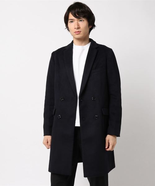 WEGO（ウィゴー）の「WEGO/シャギーウールダブルコート（チェスターコート・メンズ・ブラック/ネイビー/グレー・SMALL/MEDIUM/LARGE）」の7枚目の写真