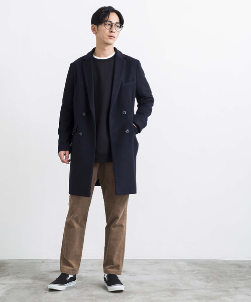 WEGO（ウィゴー）の「WEGO/シャギーウールダブルコート（チェスターコート・メンズ・ブラック/ネイビー/グレー・SMALL/MEDIUM/LARGE）」の14枚目の写真