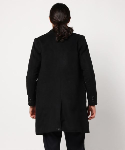 WEGO（ウィゴー）の「WEGO/シャギーウールダブルコート（チェスターコート・メンズ・ブラック/ネイビー/グレー・SMALL/MEDIUM/LARGE）」の6枚目の写真