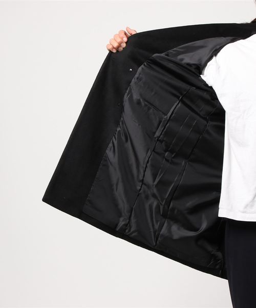 WEGO（ウィゴー）の「WEGO/シャギーウールダブルコート（チェスターコート・メンズ・ブラック/ネイビー/グレー・SMALL/MEDIUM/LARGE）」の4枚目の写真