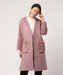 earth music&ecology | ・ポケットファーコート(ノーカラージャケット)