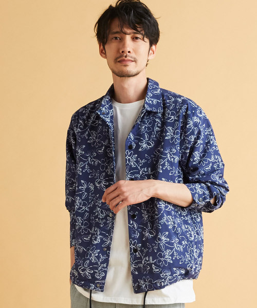MORGAN HOMME(モルガンオム)の「オリジナルフラワー転写コーチ トク割&送料無料 モルガンオム レザーコーチジャケット レザージャケット