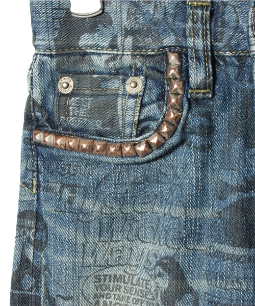 JOEY HYSTERIC（ジョーイヒステリック）の「STRANGE COMIX ptデニム スリムストレートPT（デニムパンツ・キッズ・インディゴブルー・X-SMALL/SMALL/MEDIUM）」の5枚目の写真