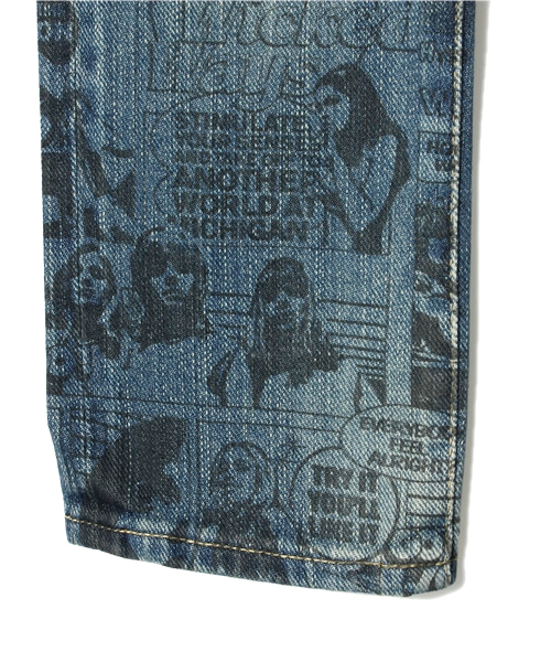 JOEY HYSTERIC（ジョーイヒステリック）の「STRANGE COMIX ptデニム スリムストレートPT（デニムパンツ・キッズ・インディゴブルー・X-SMALL/SMALL/MEDIUM）」の6枚目の写真