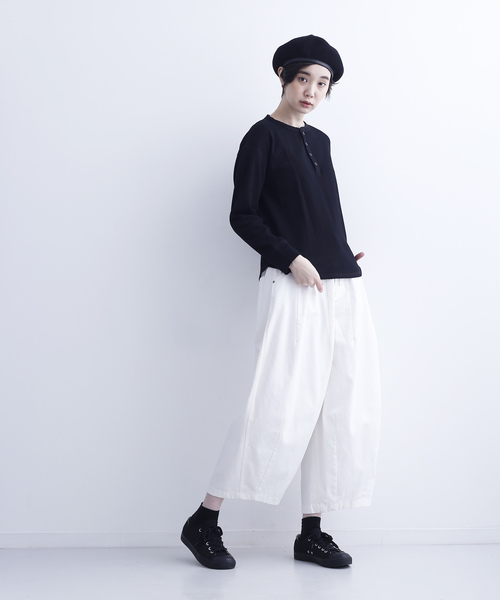 MERLOT IKYU（メルローイキュウ）の「ボタンサーマルカットソー1254（Tシャツ/カットソー・レディース・ブラック/オフホワイト/グレー/ネイビー・FREE）」の12枚目の写真