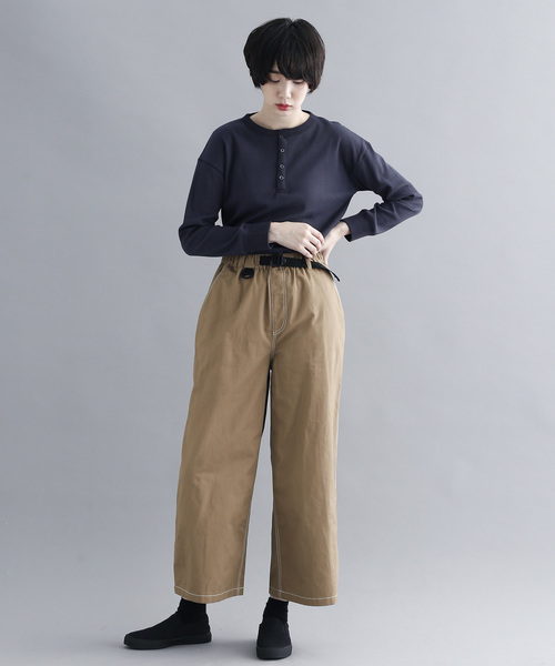 MERLOT IKYU（メルローイキュウ）の「ボタンサーマルカットソー1254（Tシャツ/カットソー・レディース・ブラック/オフホワイト/グレー/ネイビー・FREE）」の21枚目の写真