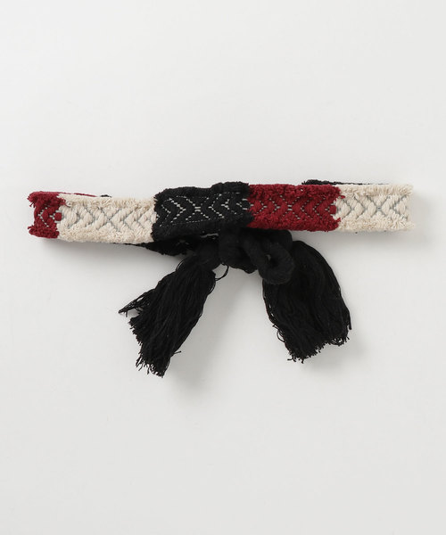 laboratory work（ラボラトリーワーク）の「幾何柄タッセルベルト（ベルト・レディース・ブラック・MEDIUM）」の2枚目の写真