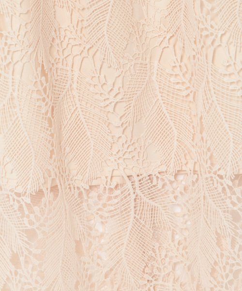 laboratory work（ラボラトリーワーク）の「リーフ柄レースタイトスカート（スカート・レディース・ブラック/アイボリー/マスタード・MEDIUM）」の6枚目の写真