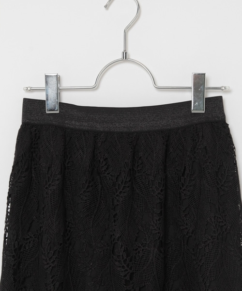 laboratory work（ラボラトリーワーク）の「リーフ柄レースタイトスカート（スカート・レディース・ブラック/アイボリー/マスタード・MEDIUM）」の18枚目の写真