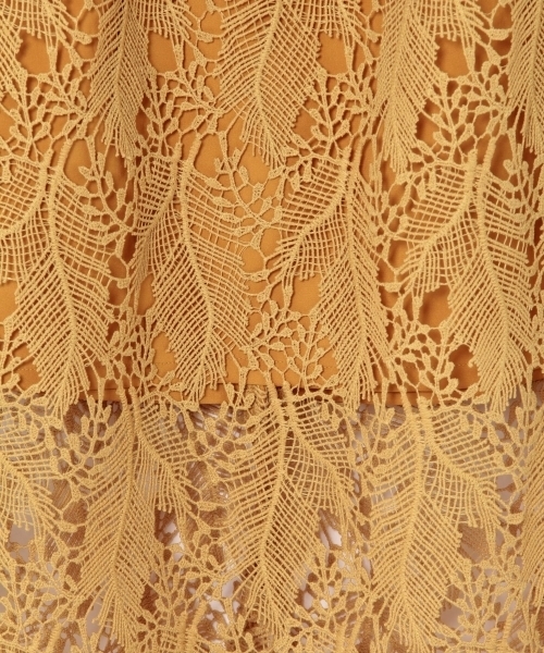 laboratory work（ラボラトリーワーク）の「リーフ柄レースタイトスカート（スカート・レディース・ブラック/アイボリー/マスタード・MEDIUM）」の14枚目の写真