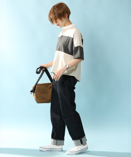 notch.(ノッチ)の「ラガーシャツ(Tシャツ/カットソー・レディース・オフホワイト/ブラック/パープル/ベージュ・M)」の11枚目の写真