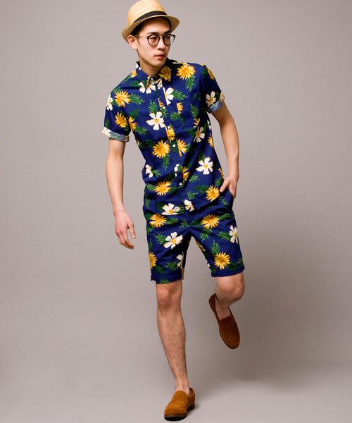 BEAUTY&YOUTH UNITED ARROWS(ビューティーアンドユースユナイテッドアローズ)の「by ∴ フラワープリント イージーショーツ ◆(その他パンツ・メンズ・ネイビー/コバルトブルー・SMALL/MEDIUM/LARGE/X-LARGE)」の5枚目の写真