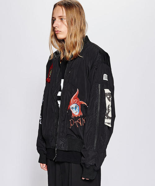 PAM パム 刺繍 リバーシブル ボンバー ジャケット MA-1 P.A.M. / PERKS AND MINI (パム パークス アンド ミニ) MARKINGS