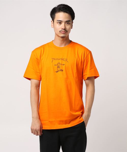 Mark Gonzales（マーク・ゴンザレス）の「GONZ ART S/S T-SHIRTS/スラッシャーマークゴンザレス半袖Tシャツ（Tシャツ/カットソー・メンズ・ブラック/ホワイト/オレンジ/ネイビー/ミント/オレンジ系その他/ダークグリーン/ヘザーグレー・SMALL/MEDIUM/LARGE/X-LARGE/XX-LARGE）」の7枚目の写真