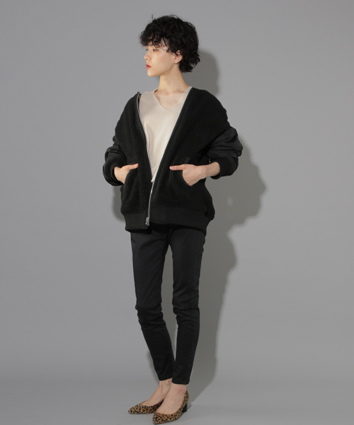 PAGEBOY（ページボーイ）の「ヘビーメルトンリバーシブルジャケット（ブルゾン・レディース・ブラック/ダークブラウン/ブラウン系その他・FREE）」の12枚目の写真