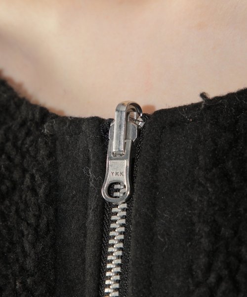 PAGEBOY（ページボーイ）の「ヘビーメルトンリバーシブルジャケット（ブルゾン・レディース・ブラック/ダークブラウン/ブラウン系その他・FREE）」の5枚目の写真