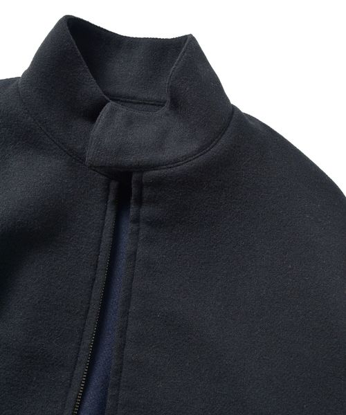 SHIPS（シップス）の「SU: メルトン スタンドブルゾン（ブルゾン・メンズ・ブラック/ブラウン/ネイビー・SMALL/MEDIUM/LARGE/X-LARGE）」の5枚目の写真
