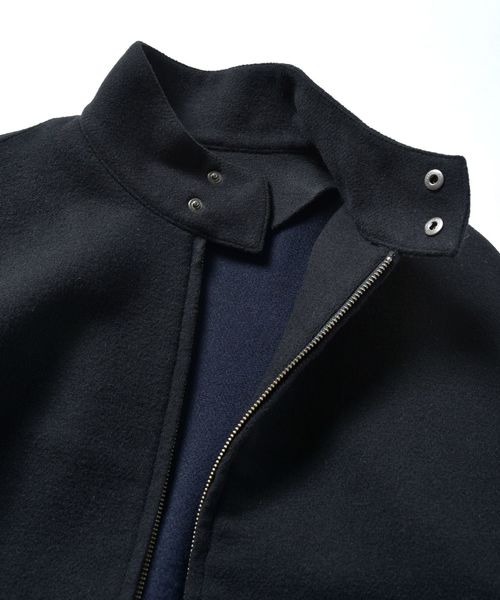 SHIPS（シップス）の「SU: メルトン スタンドブルゾン（ブルゾン・メンズ・ブラック/ブラウン/ネイビー・SMALL/MEDIUM/LARGE/X-LARGE）」の6枚目の写真