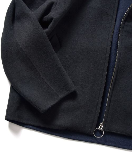 SHIPS（シップス）の「SU: メルトン スタンドブルゾン（ブルゾン・メンズ・ブラック/ブラウン/ネイビー・SMALL/MEDIUM/LARGE/X-LARGE）」の8枚目の写真