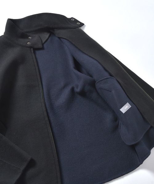 SHIPS（シップス）の「SU: メルトン スタンドブルゾン（ブルゾン・メンズ・ブラック/ブラウン/ネイビー・SMALL/MEDIUM/LARGE/X-LARGE）」の10枚目の写真