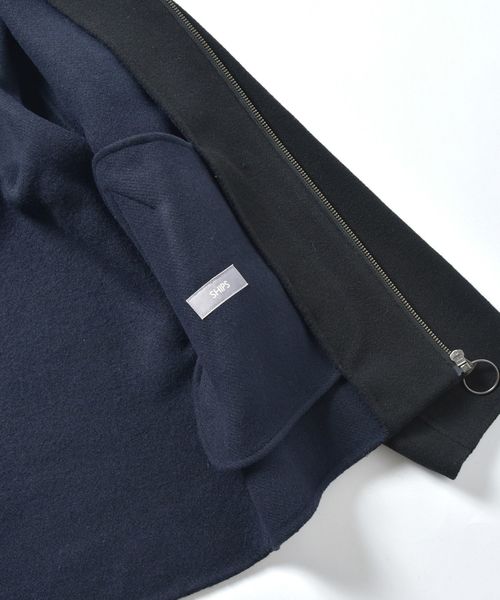 SHIPS（シップス）の「SU: メルトン スタンドブルゾン（ブルゾン・メンズ・ブラック/ブラウン/ネイビー・SMALL/MEDIUM/LARGE/X-LARGE）」の11枚目の写真