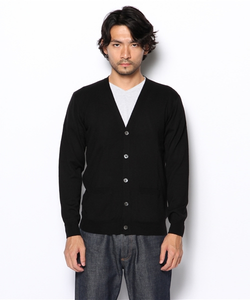 BEAUTY&YOUTH UNITED ARROWS（ビューティーアンドユースユナイテッドアローズ）の「BY ヤーン 12ゲージ Vカーディガン（OC11）（fyowm）◆（カーディガン/ボレロ・メンズ・ブラック/グレー/クリーム/ダークグリーン/コバルトブルー・SMALL/MEDIUM/LARGE/X-LARGE）」の6枚目の写真