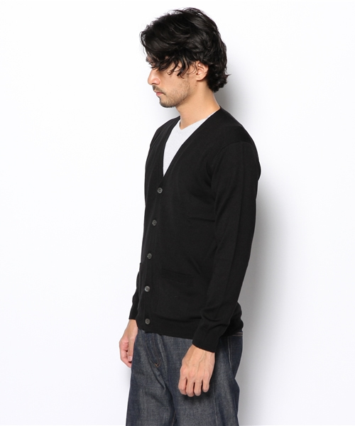 BEAUTY&YOUTH UNITED ARROWS（ビューティーアンドユースユナイテッドアローズ）の「BY ヤーン 12ゲージ Vカーディガン（OC11）（fyowm）◆（カーディガン/ボレロ・メンズ・ブラック/グレー/クリーム/ダークグリーン/コバルトブルー・SMALL/MEDIUM/LARGE/X-LARGE）」の7枚目の写真