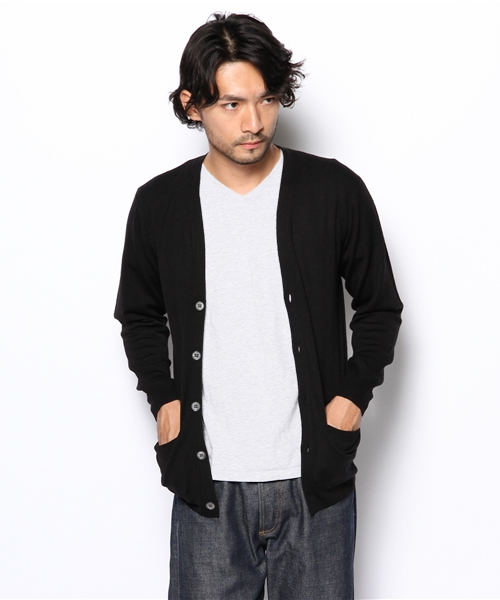 BEAUTY&YOUTH UNITED ARROWS（ビューティーアンドユースユナイテッドアローズ）の「BY ヤーン 12ゲージ Vカーディガン（OC11）（fyowm）◆（カーディガン/ボレロ・メンズ・ブラック/グレー/クリーム/ダークグリーン/コバルトブルー・SMALL/MEDIUM/LARGE/X-LARGE）」の9枚目の写真