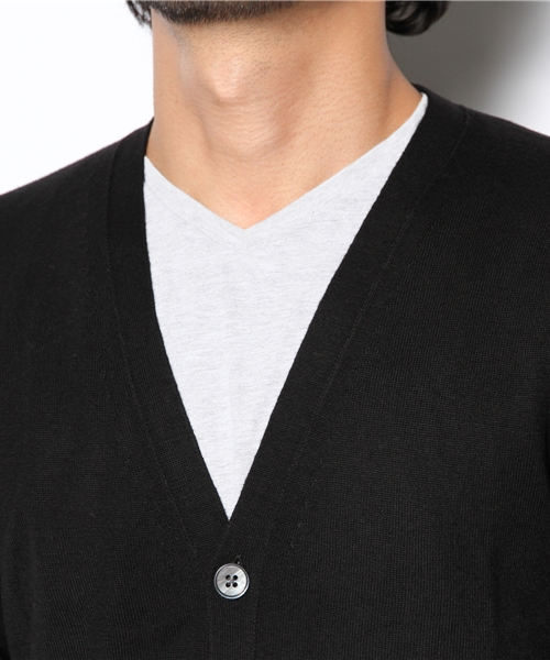 BEAUTY&YOUTH UNITED ARROWS（ビューティーアンドユースユナイテッドアローズ）の「BY ヤーン 12ゲージ Vカーディガン（OC11）（fyowm）◆（カーディガン/ボレロ・メンズ・ブラック/グレー/クリーム/ダークグリーン/コバルトブルー・SMALL/MEDIUM/LARGE/X-LARGE）」の10枚目の写真