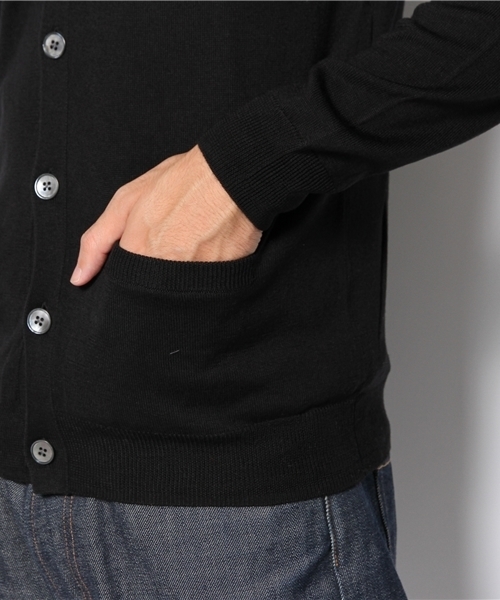 BEAUTY&YOUTH UNITED ARROWS（ビューティーアンドユースユナイテッドアローズ）の「BY ヤーン 12ゲージ Vカーディガン（OC11）（fyowm）◆（カーディガン/ボレロ・メンズ・ブラック/グレー/クリーム/ダークグリーン/コバルトブルー・SMALL/MEDIUM/LARGE/X-LARGE）」の11枚目の写真