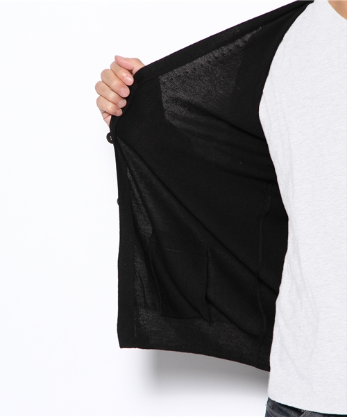 BEAUTY&YOUTH UNITED ARROWS（ビューティーアンドユースユナイテッドアローズ）の「BY ヤーン 12ゲージ Vカーディガン（OC11）（fyowm）◆（カーディガン/ボレロ・メンズ・ブラック/グレー/クリーム/ダークグリーン/コバルトブルー・SMALL/MEDIUM/LARGE/X-LARGE）」の12枚目の写真