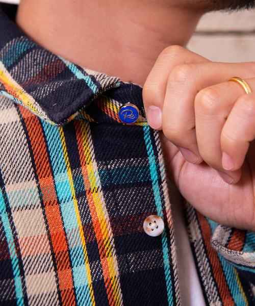 #Re:room(リルーム)の「ヴィンテージスウィッチチェック ビッグフランネルシャツ(シャツ/ブラウス・メンズ・ネイビー/イエロー/オレンジ/グリーン・SMALL/MEDIUM)」の20枚目の写真