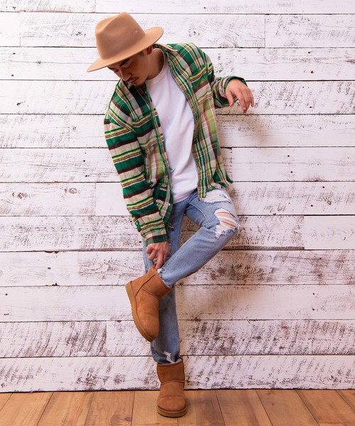 #Re:room(リルーム)の「ヴィンテージスウィッチチェック ビッグフランネルシャツ(シャツ/ブラウス・メンズ・ネイビー/イエロー/オレンジ/グリーン・SMALL/MEDIUM)」の18枚目の写真