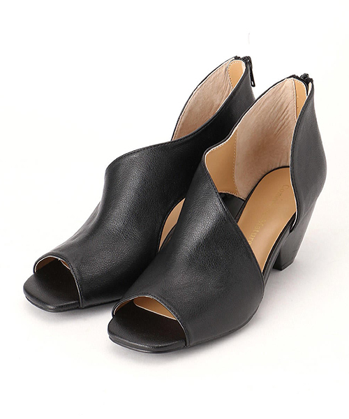 Comme　Ca　Mature（コムサマチュア）の「カットデザイン　ブーツ　サンダル（サンダル・レディース・ブラック/オリーブ/マスタード・22.5cm/23.5cm/24.5cm）」の2枚目の写真