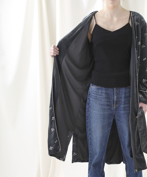 【Midas】 ベロアロングカーディガン ロングカーディガン ベロア Midas】 ベロアロングカーディガン LOPASS