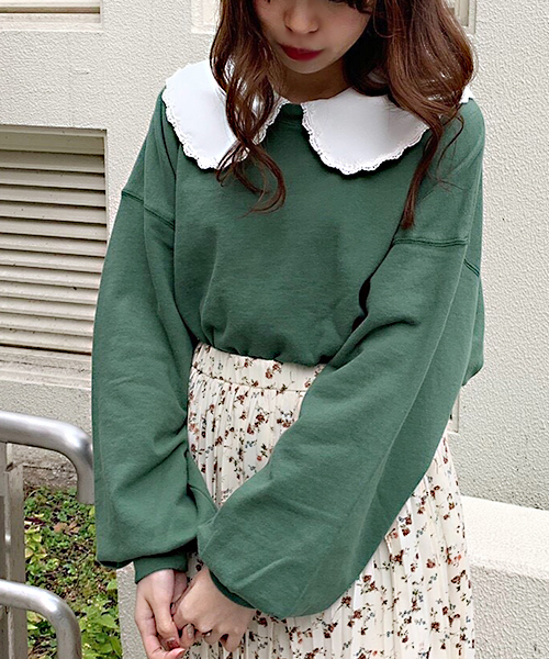 apres jour(アプレジュール)の「ヴィンテージ加工スウェット【ZOZOTOWN限定アイテム】(スウェット・レディース・グリーン/マスタード/ベージュ/ブラック・フリー)」の3枚目の写真