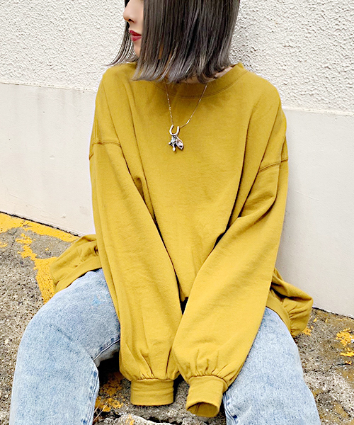 apres jour(アプレジュール)の「ヴィンテージ加工スウェット【ZOZOTOWN限定アイテム】(スウェット・レディース・グリーン/マスタード/ベージュ/ブラック・フリー)」の5枚目の写真