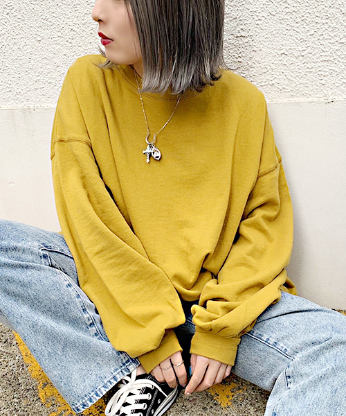 apres jour(アプレジュール)の「ヴィンテージ加工スウェット【ZOZOTOWN限定アイテム】(スウェット・レディース・グリーン/マスタード/ベージュ/ブラック・フリー)」の6枚目の写真