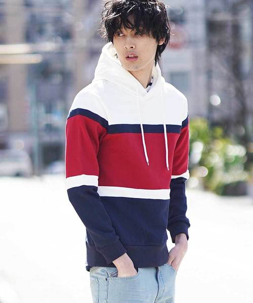 MK MICHEL KLEIN HOMME (エムケーミッシェルクランオム)の「パーカー(ウラケボーダー)(パーカー・メンズ・ホワイト/イエロー/グレー・46/48/51)」の2枚目の写真