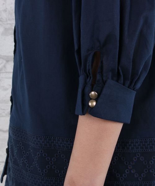 sabstreet my standard(サブストリートマイスタンダード)の「ローン裾刺繍前後2WAYブラウス【9号(M)】(シャツ/ブラウス・レディース・ホワイト/ネイビー/マスタード・9号/15号)」の10枚目の写真