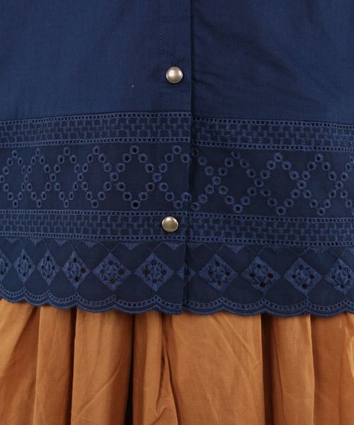 sabstreet my standard(サブストリートマイスタンダード)の「ローン裾刺繍前後2WAYブラウス【9号(M)】(シャツ/ブラウス・レディース・ホワイト/ネイビー/マスタード・9号/15号)」の11枚目の写真