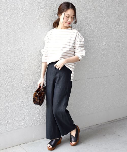 liflattie ships（リフラティ シップス）の「liflattie ships:リネンキャンバスポケットパンツ◇（その他パンツ・レディース・オリーブ/ベージュ/ブラック・SMALL/MEDIUM）」の14枚目の写真