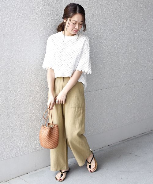 liflattie ships（リフラティ シップス）の「liflattie ships:リネンキャンバスポケットパンツ◇（その他パンツ・レディース・オリーブ/ベージュ/ブラック・SMALL/MEDIUM）」の21枚目の写真