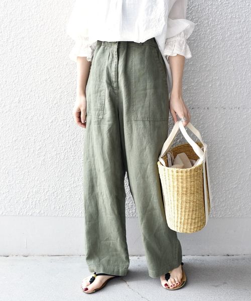 liflattie ships（リフラティ シップス）の「liflattie ships:リネンキャンバスポケットパンツ◇（その他パンツ・レディース・オリーブ/ベージュ/ブラック・SMALL/MEDIUM）」の18枚目の写真