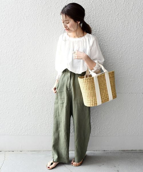 liflattie ships（リフラティ シップス）の「liflattie ships:リネンキャンバスポケットパンツ◇（その他パンツ・レディース・オリーブ/ベージュ/ブラック・SMALL/MEDIUM）」の22枚目の写真