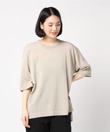 アイスヤーンリーズサイズ5分袖クルーネックTシャツ SIK