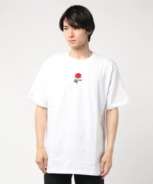 Luv maison（ラブメゾン）の「Luv･ROSE-シシュウ半袖Tシャツ（Tシャツ/カットソー・メンズ・ホワイト/ブラック・M/L）」の9枚目の写真