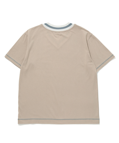 JUNRED（ジュンレッド）の「リブラインカラーチルデンTEE（Tシャツ/カットソー・メンズ・ホワイト/ベージュ・S/M/L）」の7枚目の写真