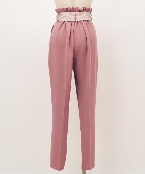 one after another NICE CLAUP(ワンアフターアナザーナイスクラップ)の「配色ベルト付きテーパードパンツ(その他パンツ・レディース・アイボリー/ブラウン/ピンク・FREE)」の7枚目の写真