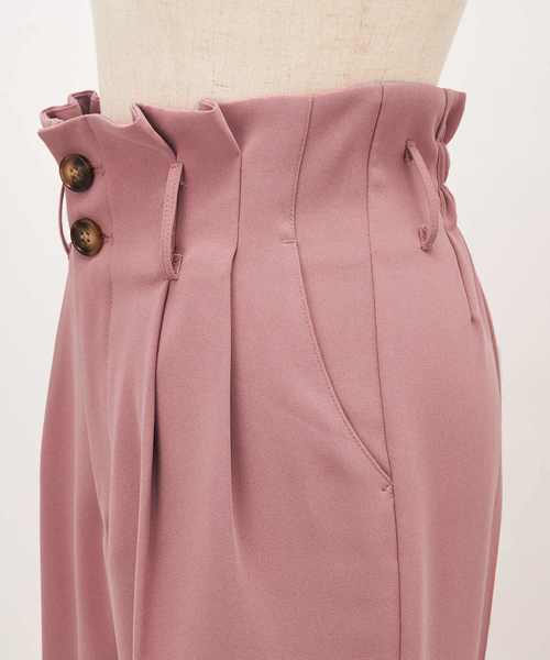 one after another NICE CLAUP(ワンアフターアナザーナイスクラップ)の「配色ベルト付きテーパードパンツ(その他パンツ・レディース・アイボリー/ブラウン/ピンク・FREE)」の17枚目の写真